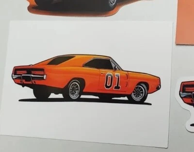 DUKES OF HAZZARD STICKERS 2-PACK 4×6 inches  - Image 1 of 4