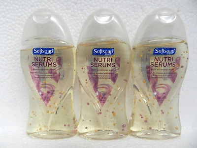 LOT OF 3 SOFTSOAP NUTRI SERUMS BODY NOURISHING WASH OMEGAS 3 & 6 SIZE 1.7 oz NEW - Image 1 of 2