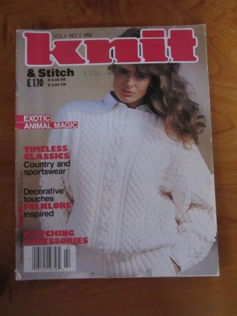 KNITTING PATTERN BOOK KNIT & STITCH  1988  GREAT * MUST SEE - Image 1 of 1