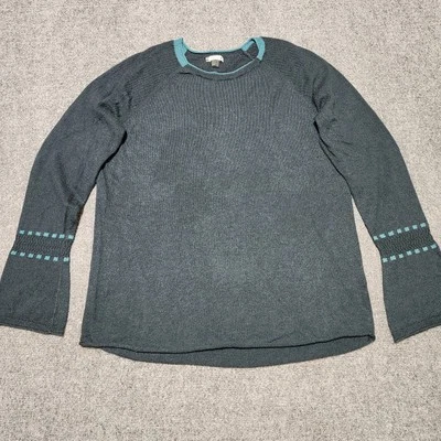 Smartwool Sweater Womens Large Green Merino Wool Blend Sustainable Outdoors  - Image 1 of 4