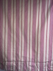 "Paneles de cortina forrados a rayas rojas y tostadas Pottery Barn Kids - tela de 44"" x 84""" - Imagen 1 de 5