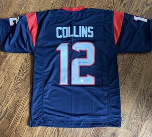 Nico Collins Autograph Signed Blue Custom Jersey - Texans - BAS - Picture 1 of 2