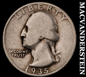 1935-D Washington Quarter - Rare Semi-key Better Date No Reserve #G684 - Bild 1 von 2