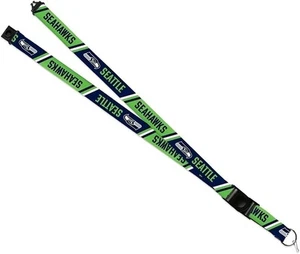 Seattle Seahawks Lanyard Keychain Double Sided Breakaway Safety Design Adult... - Picture 1 of 7
