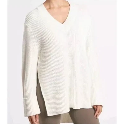 Suéter Athleta Mujer XS Gran Tamaño Lana Relajado Grueso Tejido $149 Foto 1 de 4