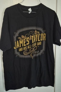 VTG James Taylor & His ALL STAR Band concert tour t shirt lp cd 2 SIDED L Large - Picture 1 of 7
