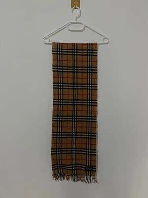 Bufanda Burberry vintage 100 % lana de cordero unisex a cuadros Nova Foto 1 de 4