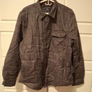 Rainforest Men's Twill Quilted Shirt Jacket Size XXL Style RF39WV317 Light Grey - Picture 1 of 9