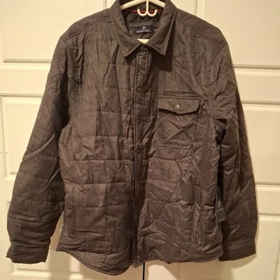 Rainforest Men's Twill Quilted Shirt Jacket Size XXL Style RF39WV317 Light Grey - Image 1 of 4