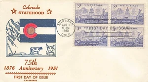 1001 3c COLORADO - C. George cachet M-14 - Picture 1 of 1