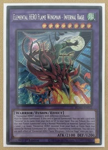 Yu-Gi-Oh! Elementar-HELD Flammenflügelmann - Höllenwut BLMR-DE012 Secret Rare 1st - Bild 1 von 1