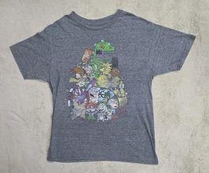 Nickelodeon Shirt Adult Mens Size Large Rugrats Hey Arnold Gray Heathered - Picture 1 of 3
