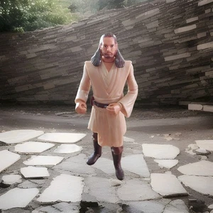 Qui-Gon Jinn Jedi Duel (1998 TPM Episode I) Star Wars Figure Loose Incomplete - Picture 1 of 9