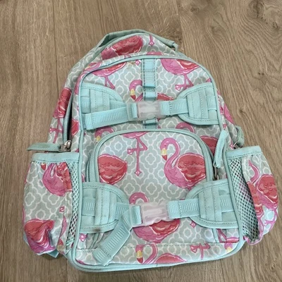 Mini Mochila Pottery Barn Niños Flamenco Verde Azulado Rosa Correas Ajustables Cremallera Foto 1 de 4