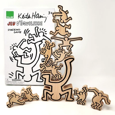 Keith Haring Wood Stacking Game Blocks Pop Art Jeu D'Equilibre VILAC France 2020 - Image 1 of 4