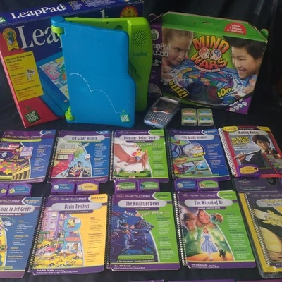 Leap Pad Quantum  3rd-5th Grade 10 Book Sets + I Quest + Mind Wars + Brainetics - Image 1 of 4