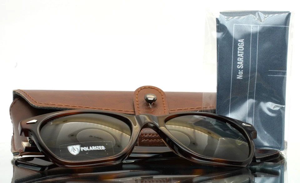 Gafas de sol polarizadas cuadradas AMERICAN OPTICAL Saratoga Tortoise para hombre 52-19-145 Foto 1 de 4