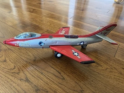 Avión de colección Douglas NAVY Sky Rocket avión de juguete de hojalata HTC Japón Foto 1 de 4