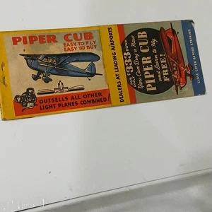 Piper Club Flugzeug Streichholzbuch geprägt - Bild 1 von 7