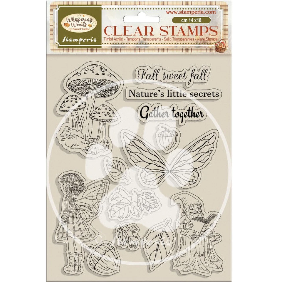 Stamperia Clear Stamps Whispering Woods Set 13 Stk 14x18 cm Scrapbooking Basteln
