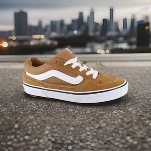Zapato de skate VANS Caldrone para hombre - marrón claro/blanco - Imagen 1 de 5