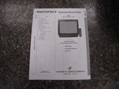Sams Photofact 4241 Technical Service Manual for JVC AV-20020, AV-20021, C-20010 - Image 1 of 2