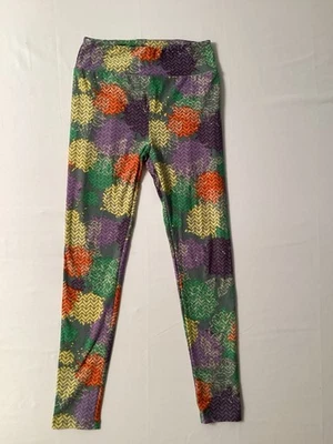 Leggings Mujer Lularoe OS Talla Única Chevron Patrón Floral Multicolor Foto 1 de 4