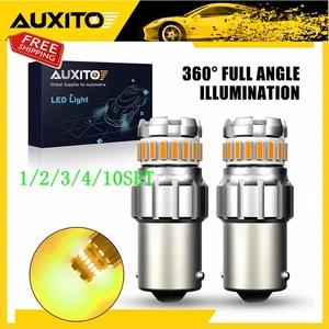 CANBUS ERROR FREE P21W 1156 7506 BA15S AMBER CAR LED TURN SIGNAL Bulb 1~10Set - Picture 1 of 16