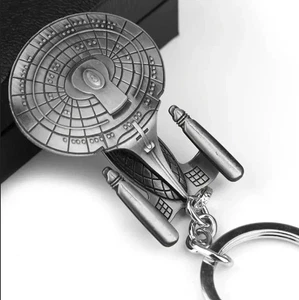 NEW! Star Trek Starship USS Enterprise NCC-1701-D Metal Keychain - Picture 1 of 5