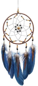 Atrapasueños MOONFLY Hecho a Mano Pluma Tradicional Atrapasueños Colgante Hogar - Imagen 1 de 7