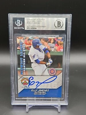 ELOY JIMENEZ Signed 2016 Midwest League All Star card AUTO Beckett - Image 1 of 2