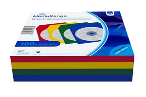CD DVD Hüllen - bunt mit Sichtfenster - 100 Stück - Papiertaschen Tasche für CD - Bild 1 von 3