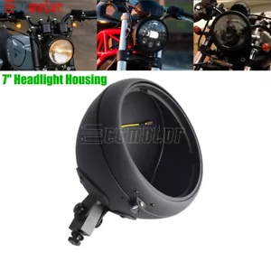 For 86-14 Harley Heritage Fat Boy Softail 7" Head Light Lamp Bulb Bucket Housing - Picture 1 of 8