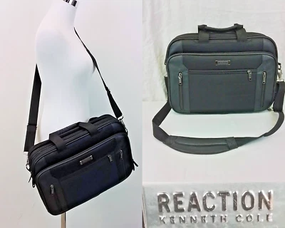 Kenneth Cole Reaction Laptop Bag Black Messenger Crossbody #J3228 - Image 1 of 4