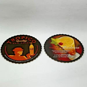 Tropico Quality Rum Drink Coasters Madras Cocktail Recipe Barware - Picture 1 of 7