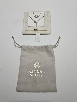 NWT Kendra Scott Elaina Smokey Stone Adjustable Chain Bracelet Rhodium Plated - Image 1 of 4