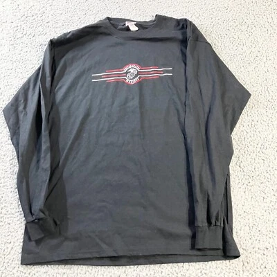 Soffe Shirt Mens Large Black United States Marines Long Sleeve Logo 90s USA - Image 1 of 4