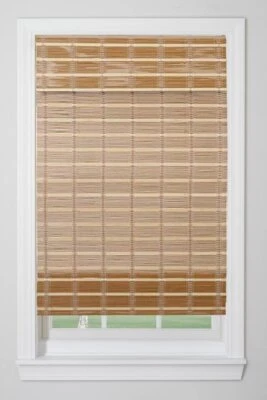 TJ Global Inalámbrico Bambú Persiana Ventana Parasol, Filtro de Luz Romano... Foto 1 de 4