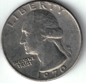 USA - 1970P - Washington ¼ $ - Heraldic Eagle - Rare, No Mint Mark - #19281 - Picture 1 of 2