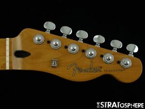 Fender Telecaster Tele Replacement NECK + KLUSON LOCKING TUNERS Roasted Maple!