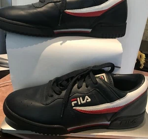 Mens Fila Original Fitness Classic Retro Casual Athletic Shoes  Navy Size 8 - Picture 1 of 5