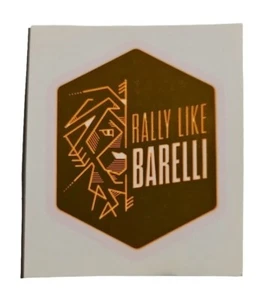 Calcomanía de marco Guerrilla Gravity OEM "Rally Like Barelli" 1,75" x 2" dorada - Imagen 1 de 5