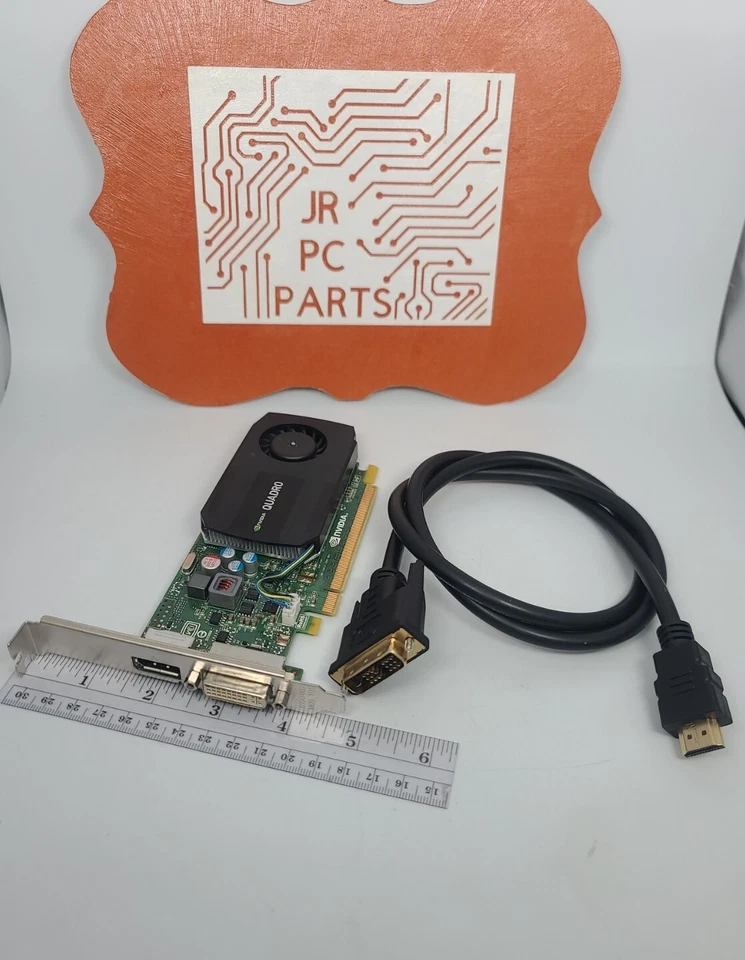 HP NVIDIA Quadro K420 PCIe Video Card DVI to HDMI Cable Windows 10 Video Card - Image 1 of 4