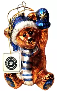 Klaus Von Fuzzner 391012 Boyds Ornament Glass Xmas Teddy Bear LE #3006 Signed - Picture 1 of 9