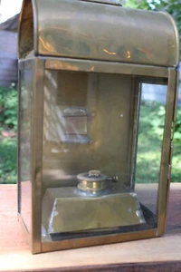 Vintage Brass Ship / Train Oil Lamp Lantern. New Wick. - Picture 1 of 11
