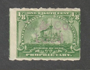 Scott # RB20, Used, F, ⅛¢ Battleship, Colgate & Co., New York, NY - Picture 1 of 2