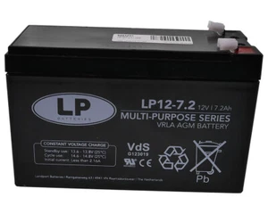 Batterie LANDPORT NSA LP12-7,2 VDS 12V 7,2Ah 152x65x95mm VRLA AGM Standby Akku - Afbeelding 1 van 8