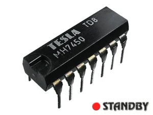 5pcs 7450 DIP14, MH7450 TESLA, Dual 2-Wide 2-Input AND-OR-Invert Gates - Imagen 1 de 1