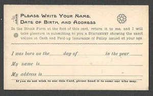 Ca 1887 PC CHICAGO IL GEO T MASON SELL LIFE INSURANCE UNPOSTED - Picture 1 of 2