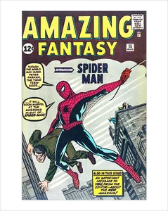 Cubierta de primera aparición de Spider-Man - impresión de póster - Imagen 1 de 1